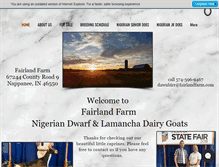 Tablet Screenshot of fairlandfarm.com